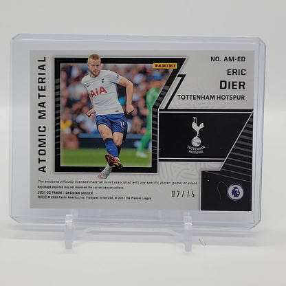 Eric Dier Atomic /75 2021-22 Panini Obsidian Soccer Card No. AM-ED