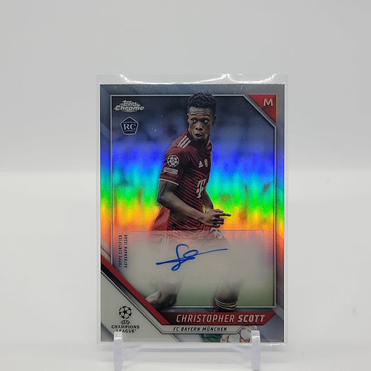 Christopher Scott Rookie AUTO 2021 Topps Chrome UEFA Champions League Card No. CA-CS