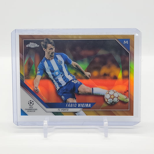 Fabio Viera Red Gold Star Ball SSP 2021 Topps Chrome UEFA Champions League Card No. 163