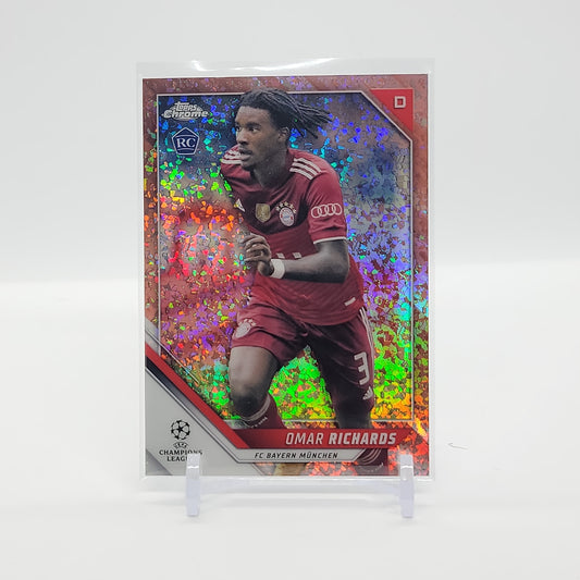 Omar Richards RC Rose Gold Diamond Refractor /125 2021 Topps Chrome UEFA Champions League Card No. 146