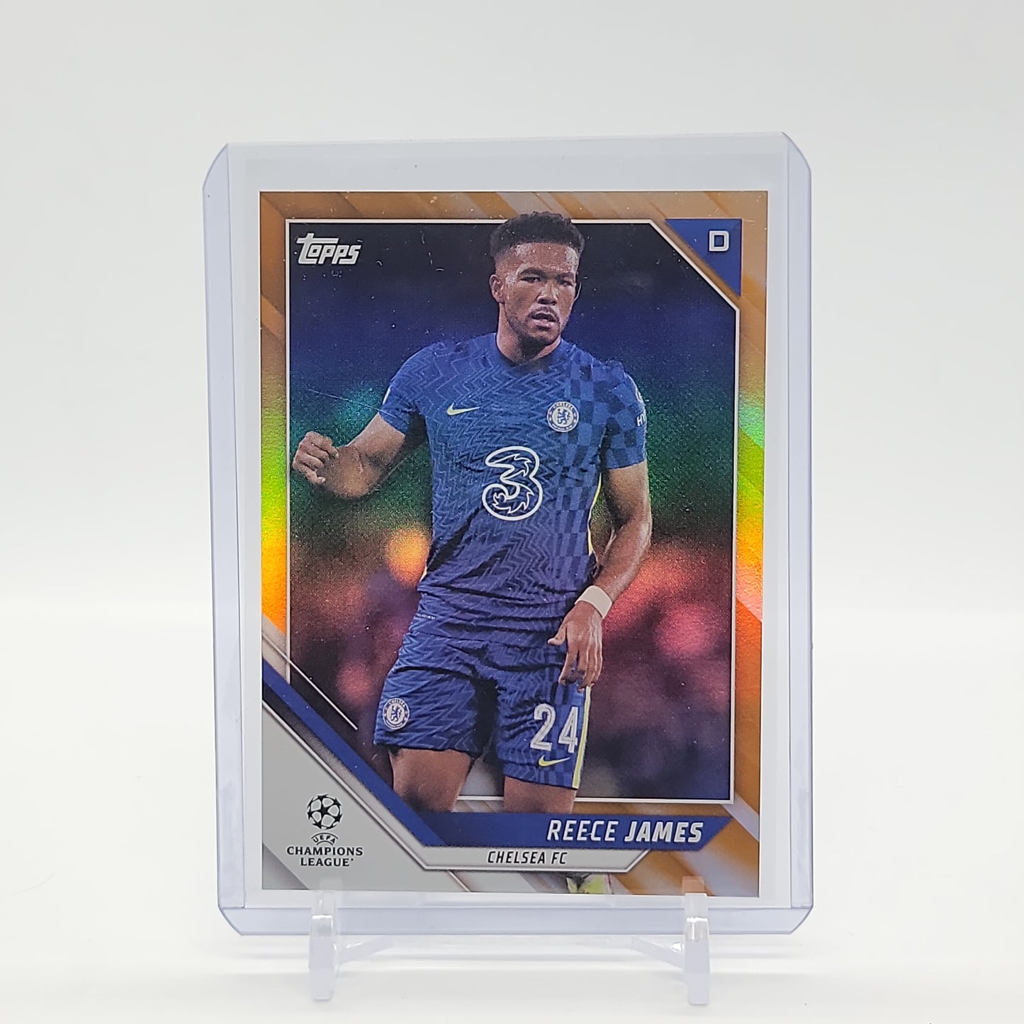 Reece James Orange Foil /25 2021-22 Topps UEFA Champions League Card No. 138