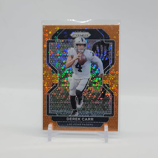 Derek Carr Orange Disco Prizm 2021 Card No. 179