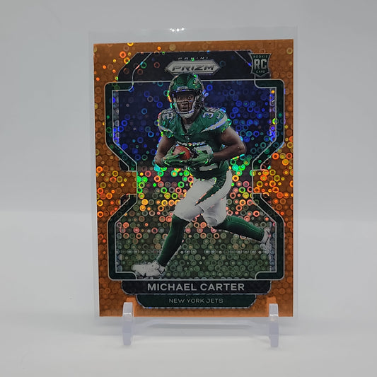 Michael Carter Orange Disco Prizm RC Panini Prizm 2021 Card No. 365