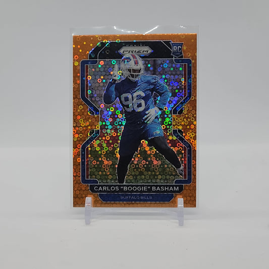 Carlos "Boogie" Basham Orange Rookie Disco Prizm RC Prizm 2021 Card No. 436