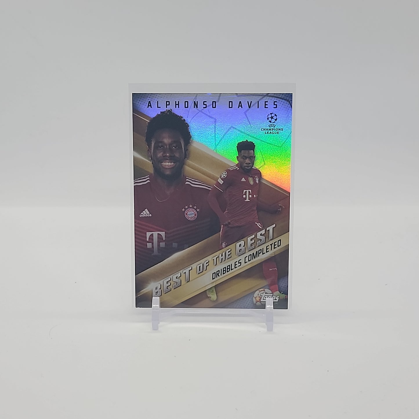 Alphonso Davies Best of the Best Insert 2021-22 Topps UEFA Champions League Card No. BB-08