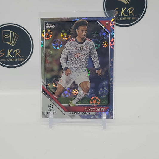 Leroy Sane Starball Foil 2021-22 Topps UEFA Champions League Card No. 170