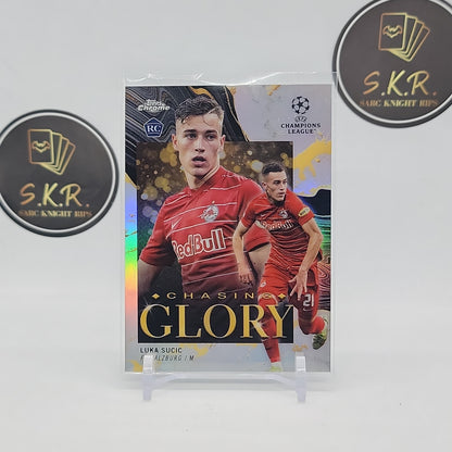 Luka Sucic RC Chasing Glory Insert 2021-22 Topps Chrome UEFA Champions League Card No. CG-19