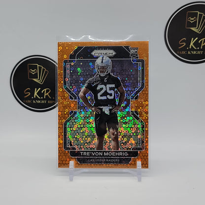 Tre'von Moehrig Orange Rookie Disco Prizm #393