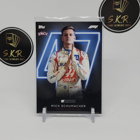 Mick Schumacher Rookie True Portrait Topps F1 Lights Out Card