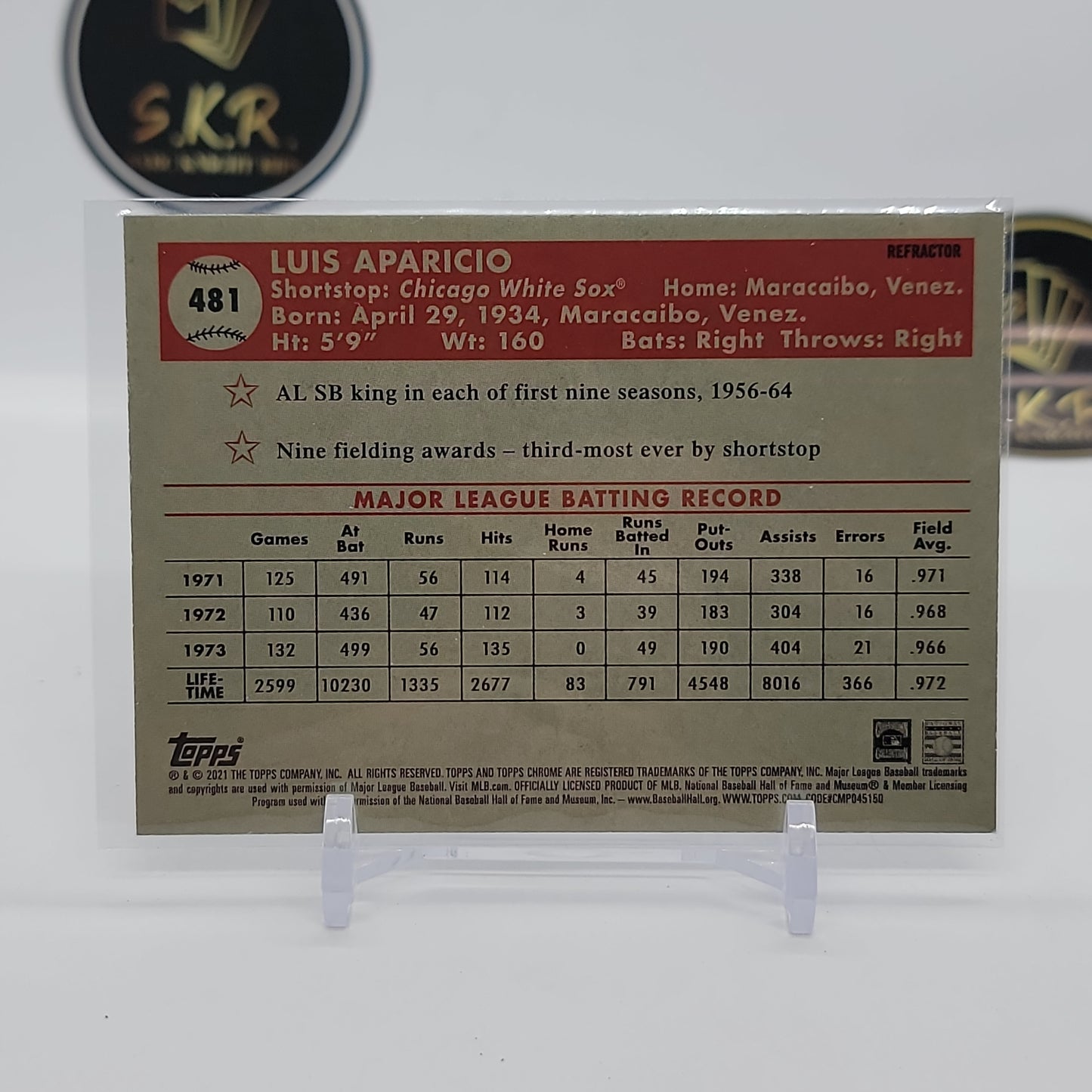 Luis Aparicio Silver Refractor #481