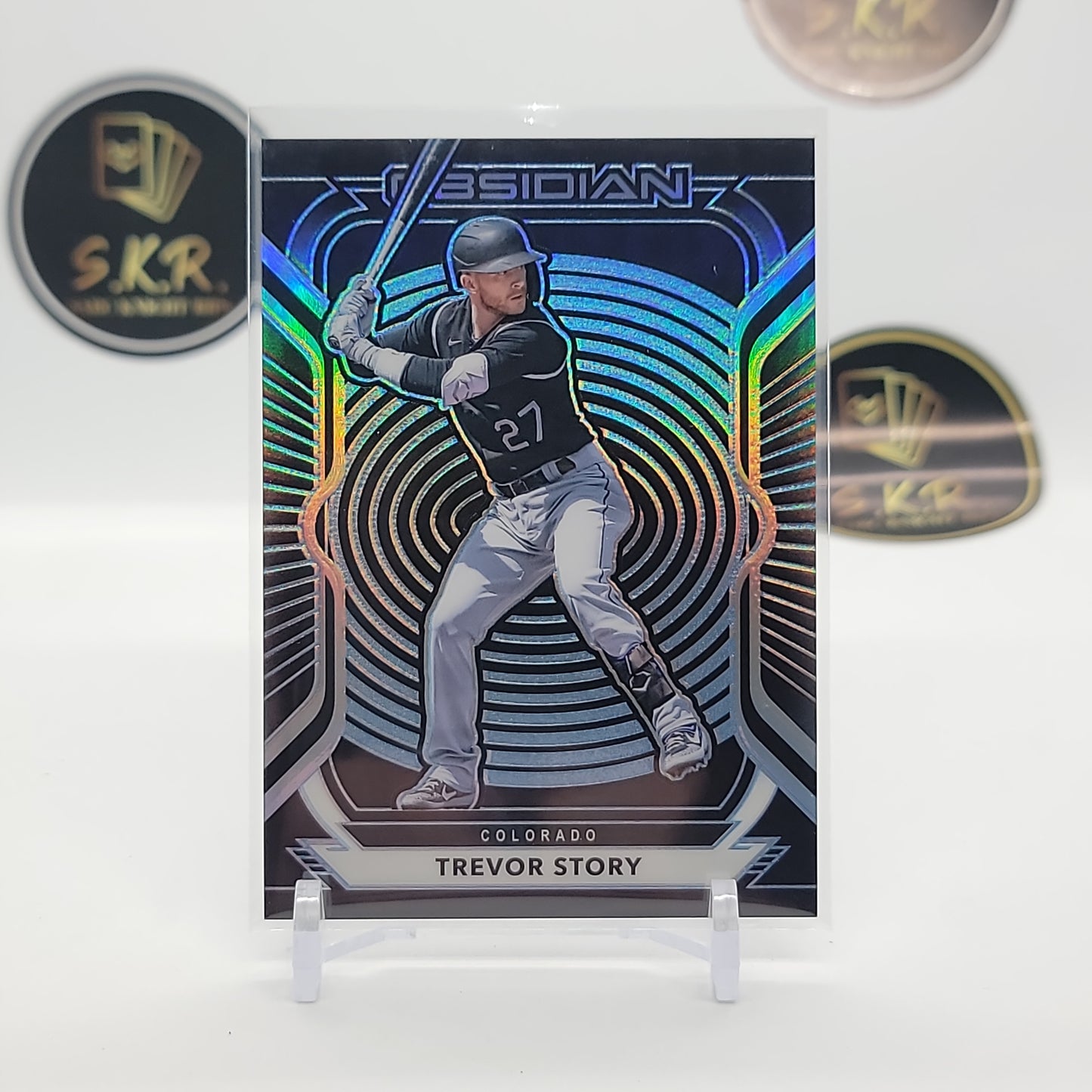 Trevor Story Obsidian Carolina Blue Electric Etch Parallel #35