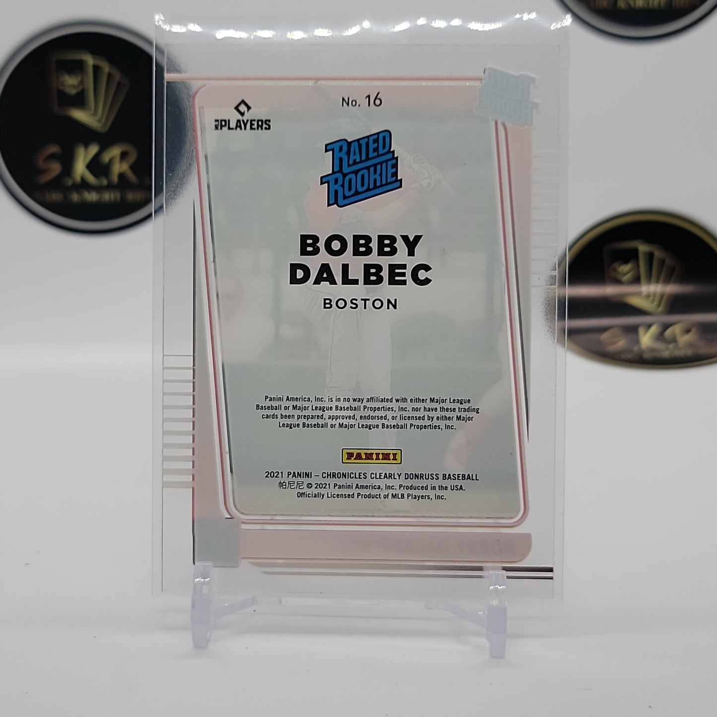 Bobby Dalbec Rated Rookie Donruss Clearly #16
