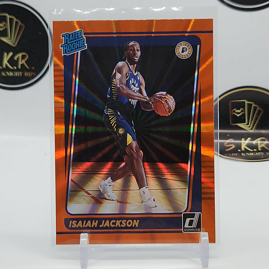 Isaiah Jackson Rated Rookie Orange Laser Parallel #217