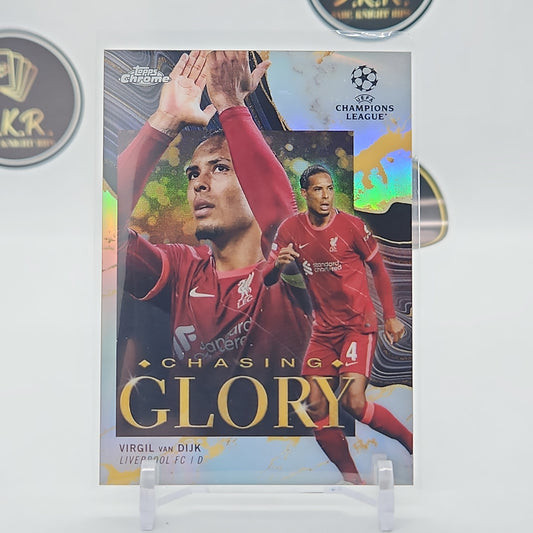 Virgil Van Dijk Chasing Glory Chrome Insert Card #CG-9