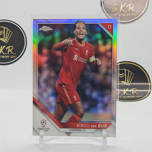 Virgil Van Dijk Silver Chrome Refractor Card #47