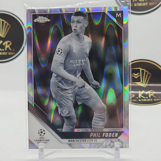 Phil Foden Black and White Ray Wave Card #129