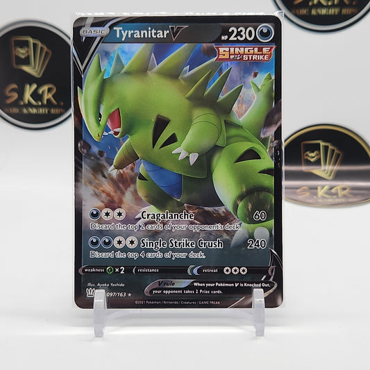 Tyranitar V Single Strike Holo 097/163