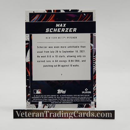 Max Scherzer Gold Minted Base Card #7