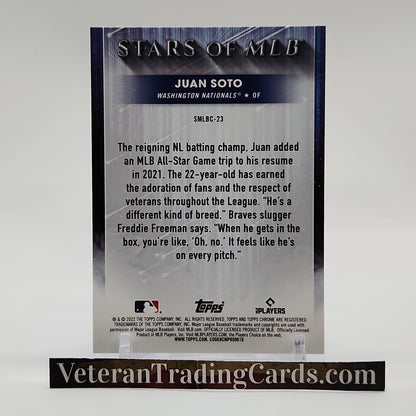 Juan Soto Chrome Stars of MLB Holo Card #SMLBC-23