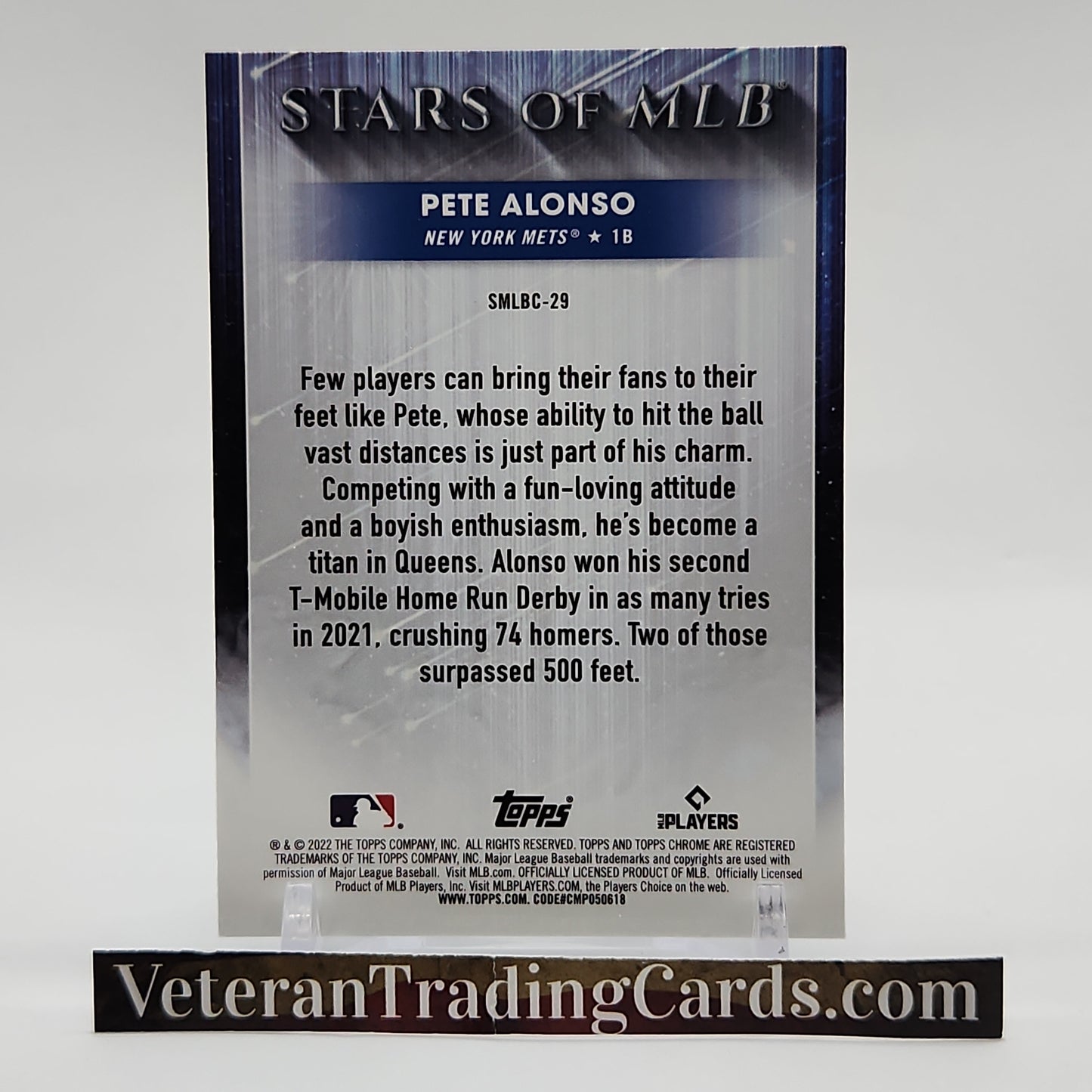 Pete Alonso Chrome Stars of MLB Holo Card #SMLBC-29