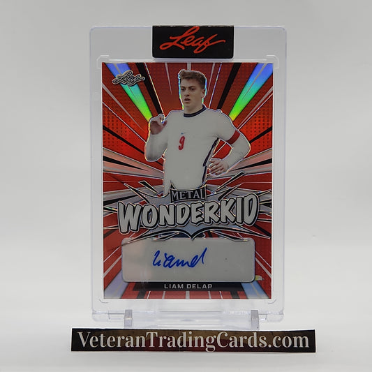 Liam Delap WonderKid On Card Metal Auto Red /5 #WK-LD1