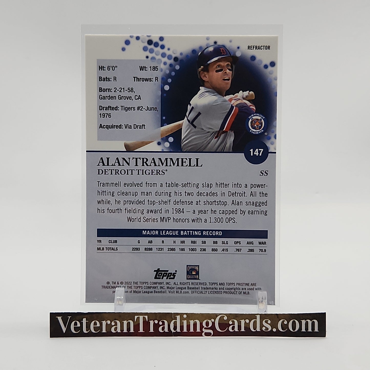 Alan Trammell Refactor Card #147