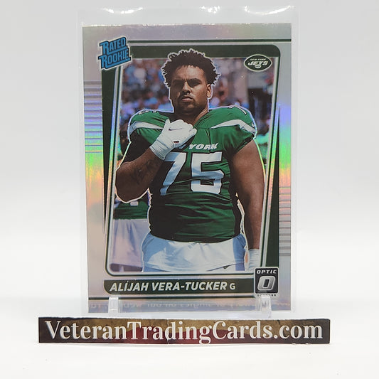 Alijah Vera-Tucker Silver Prizm Rated Rookie Optic Card #264