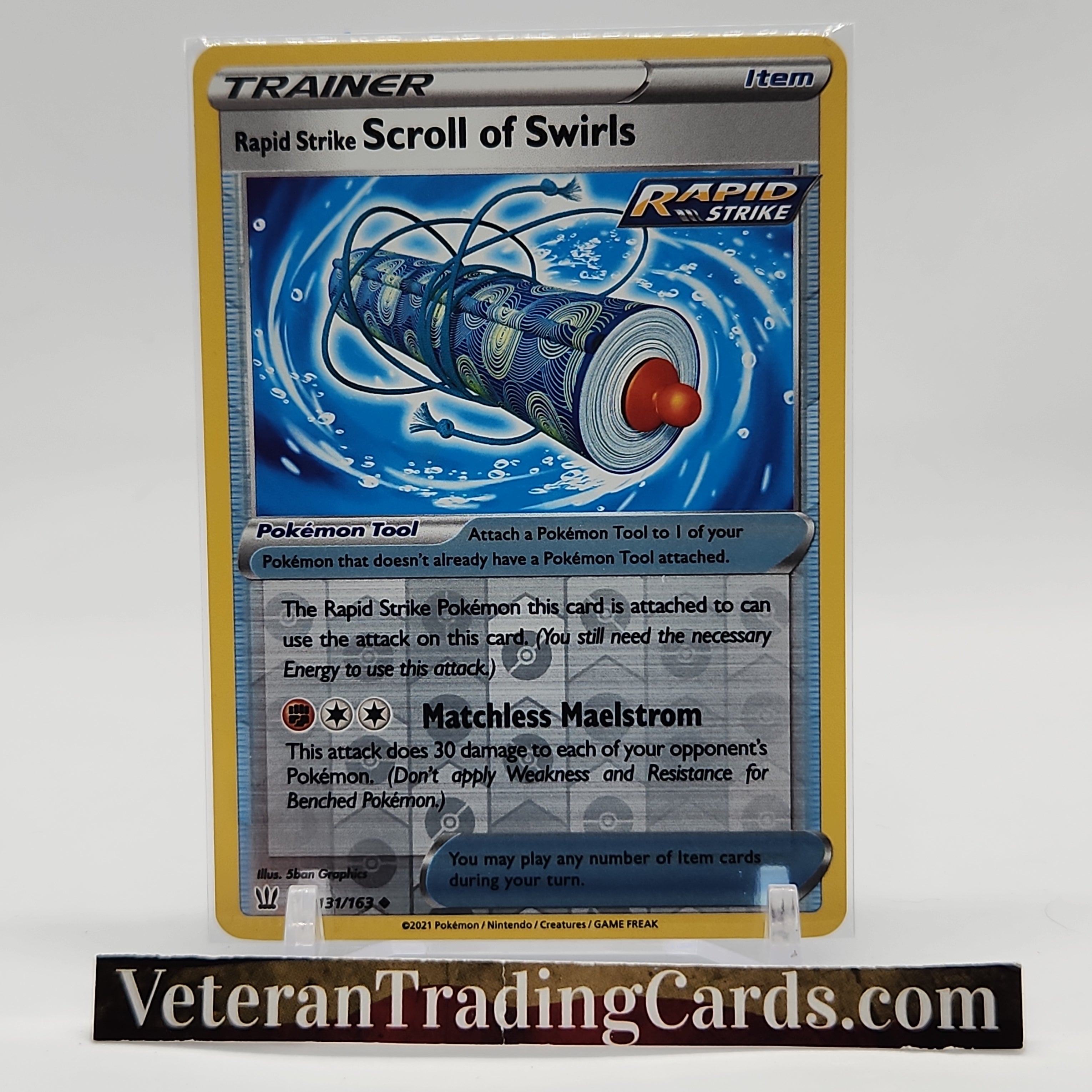 Rapid Strike Scroll of Swirls Reverse Holo 131/163 VTC Rapid Strike Scroll of Swirls Reverse Holo 131/163 VTC