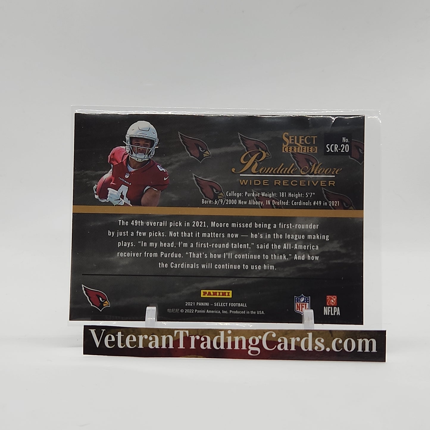 Rondale Moore RC Select Certified Card #SCR-20