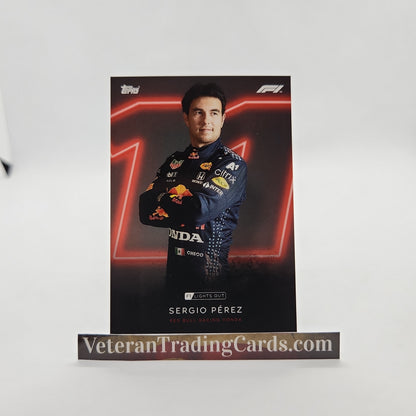 Sergio Perez Portrait Topps F1 Lights Out Card