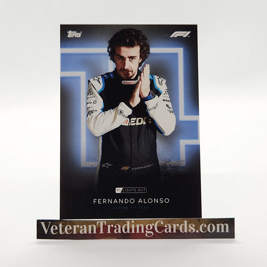 Fernando Alonso Portriat Topps F1 Lights Out Card