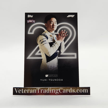 Yuki Tsunoda RC Portrait Topps F1 Lights Out Card