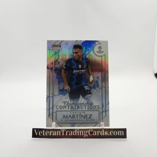 Lautaro Martinez Championship Contributions Stadium Club Chrome Card #CC-LMZ