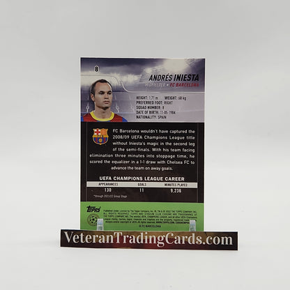 Andres Iniesta Stadium Club Chrome Card #8