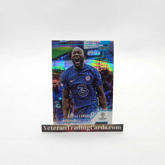 Romelu Lukaku Blue Prism Refractor Stadium Club Chrome Card #72