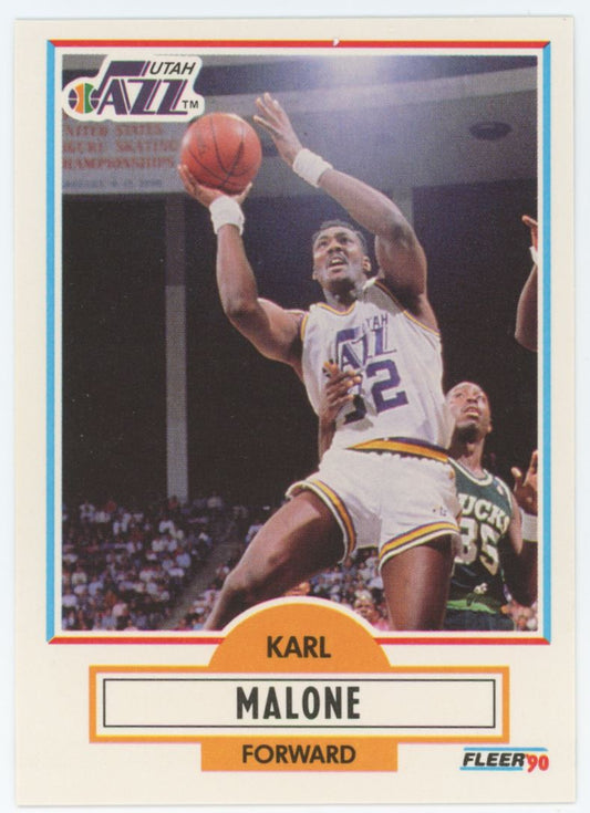 Karl Malone 1990 Fleer Card # 188