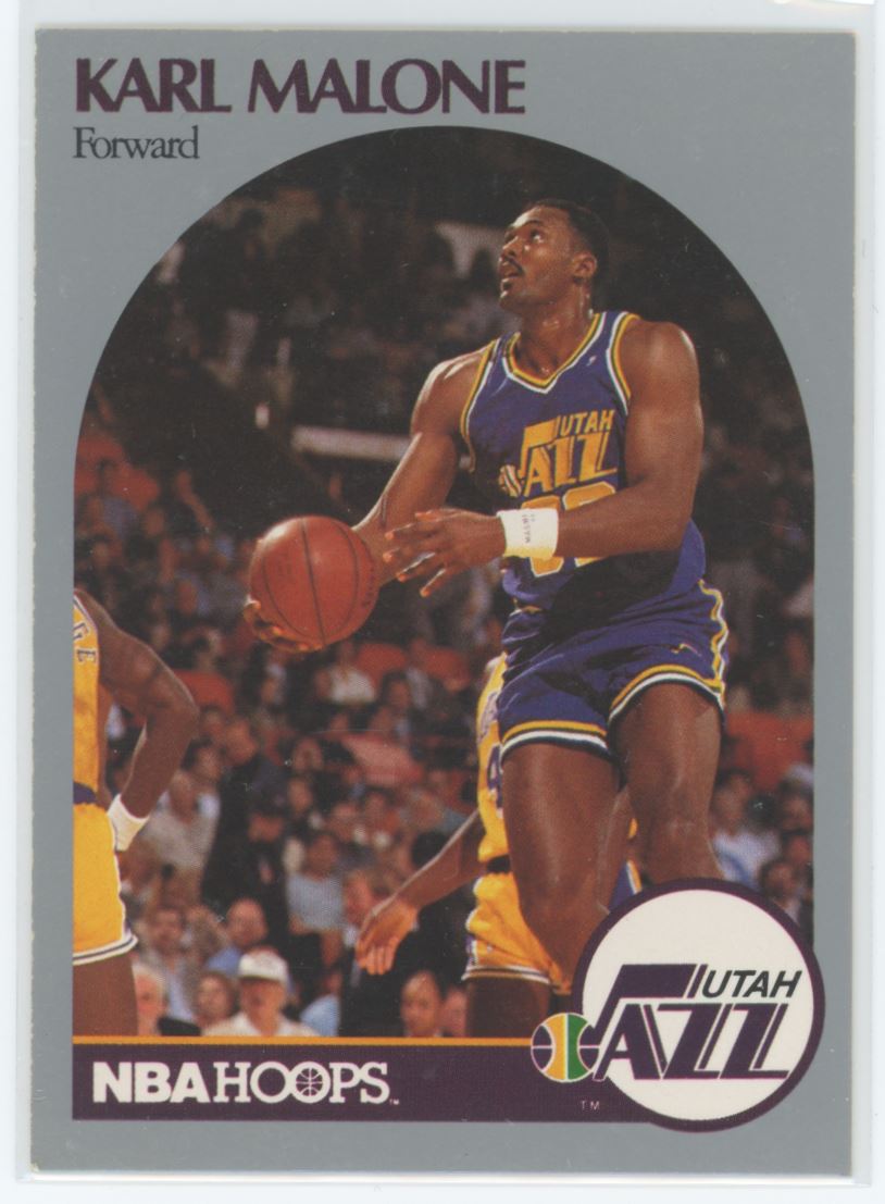 Karl Malone 1990 Hoops Card # 292