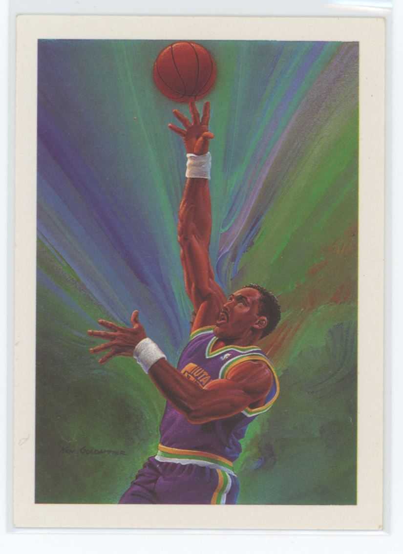 Karl Malone 1990 Hoops Card # 380