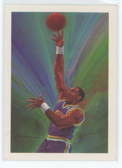Karl Malone 1990 Hoops Card # 380
