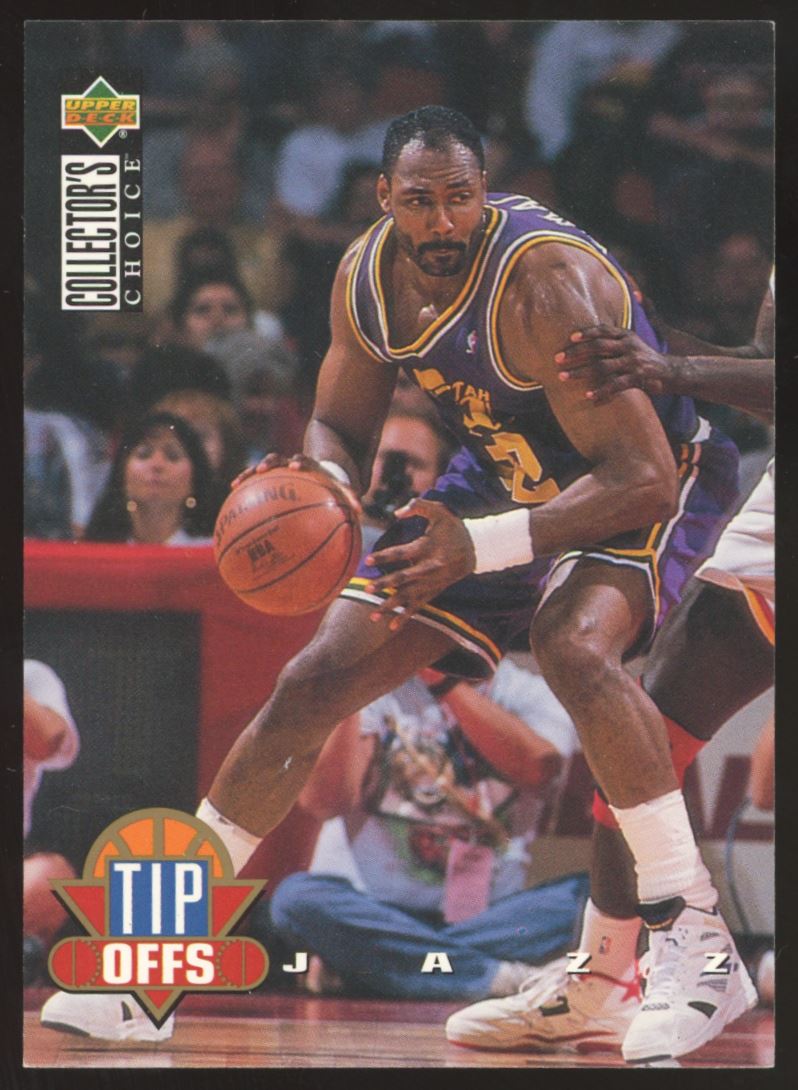 Karl Malone 1994 Collector's Choice French Gold Signatures Card # 191