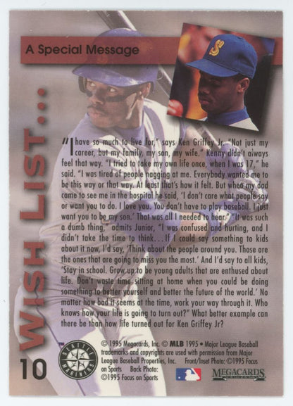 Ken Griffey Jr. 1995 Megacards Card# 10