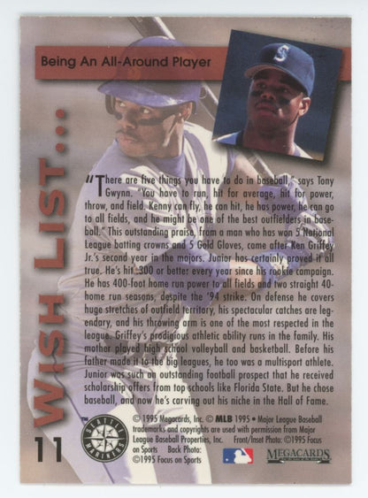 Ken Griffey Jr. 1995 Megacards Card# 11