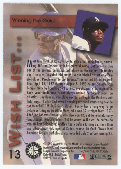 Ken Griffey Jr. 1995 Megacards Card# 13
