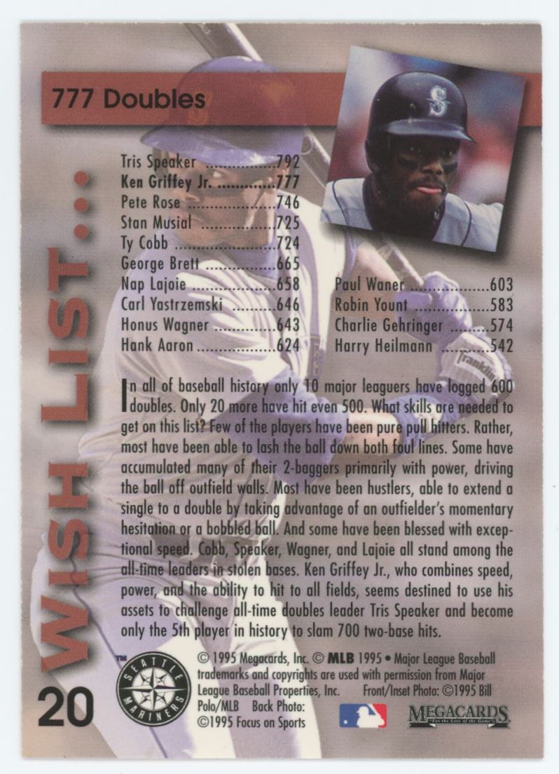 Ken Griffey Jr. 1995 Megacards Card# 20