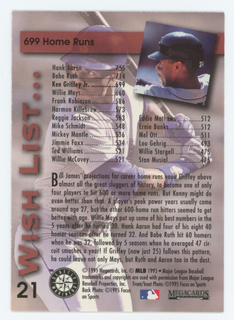 Ken Griffey Jr. 1995 Megacards Card# 21