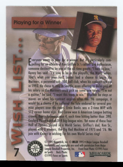 Ken Griffey Jr. 1995 Megacards Card# 7