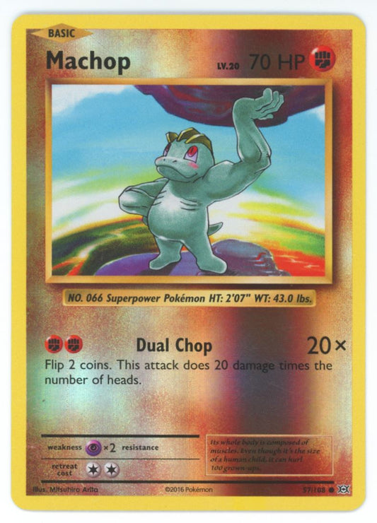 Machop XY - Evolutions Reverse Holo 2016 Pokemon Card# 057/108