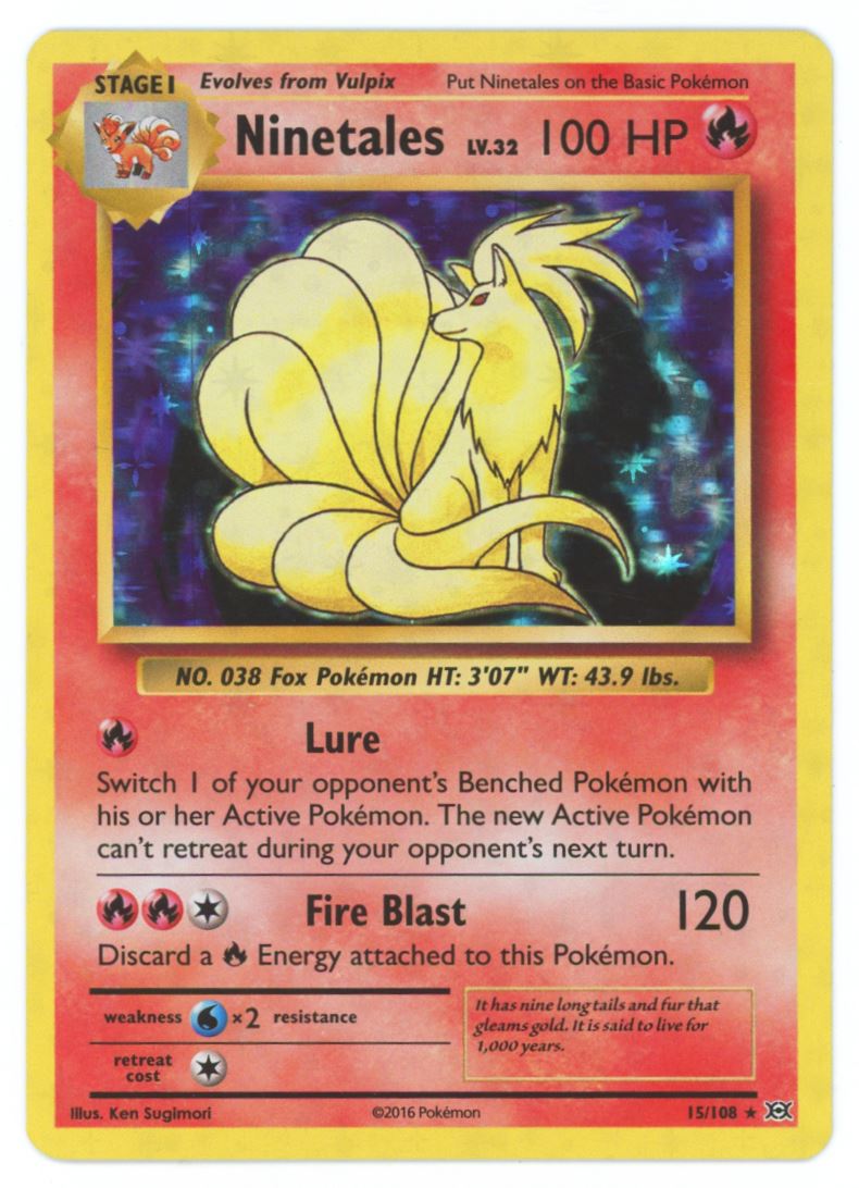 Ninetales XY - Evolutions Holo 2016 Pokemon Card# 15/108