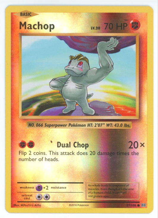 Machop XY - Evolutions Reverse Holo 2016 Pokemon Card# 57/108