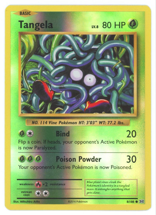Tangela XY - Evolutions Reverse Holo 2016 Pokemon Card# 8/108